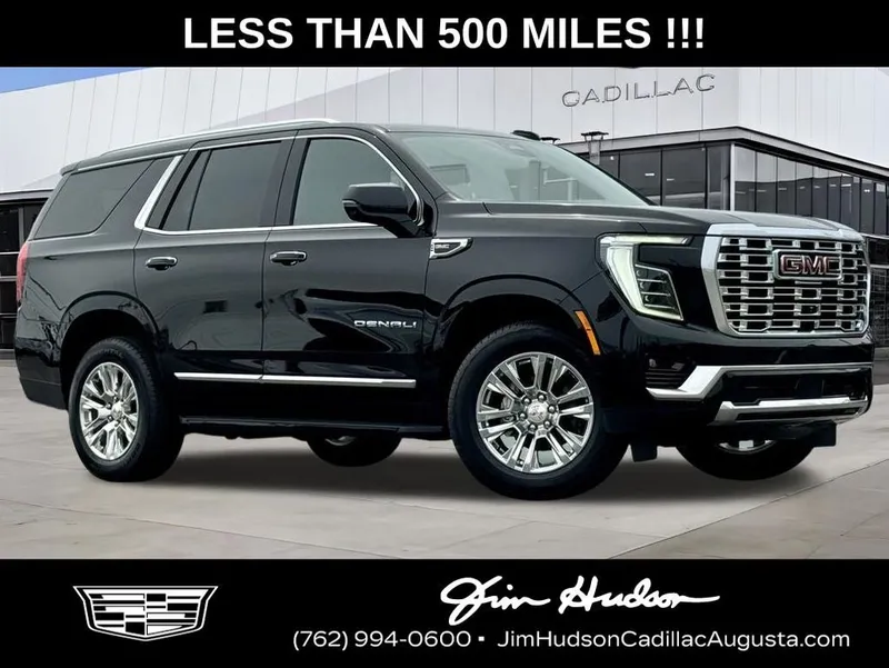 2026 GMC Yukon Denali in Onyx Black — front three-quarter view