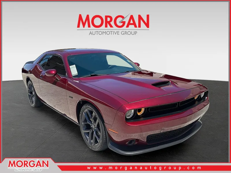 2023 Dodge Challenger R/T in Octane Red Pearlcoat — front three-quarter view