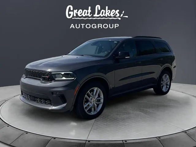 2023 Dodge Durango GT Plus in Vapor Gray — front three-quarter view