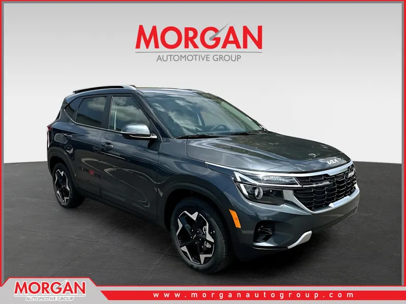 2026 Kia Seltos S in Gray — front three-quarter view