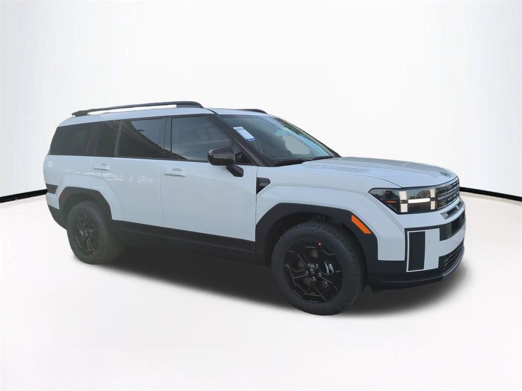 2026 Hyundai SANTA FE XRT in White — front three-quarter view
