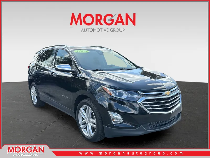 2020 Chevrolet Equinox Premier in Mosaic Black Metallic — front three-quarter view