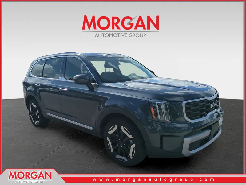2023 Kia Telluride S in Gray — front three-quarter view