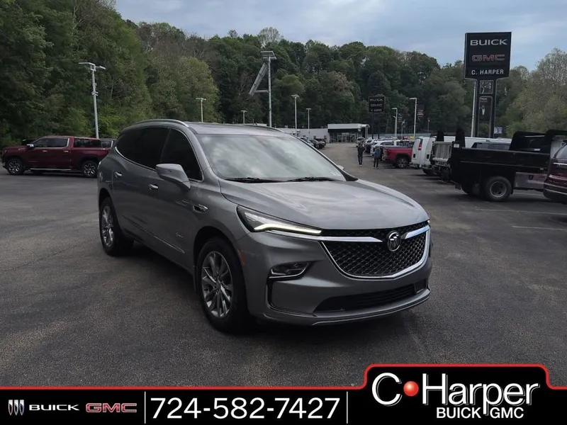 2024 Buick Enclave Avenir in Moonstone Gray Metallic — front three-quarter view