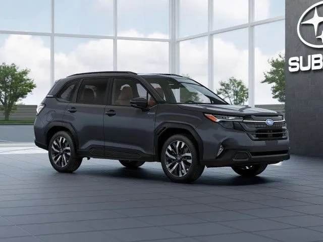 2026 Subaru FORESTER Touring Hybrid in Magnetite Gray Metallic — front three-quarter view