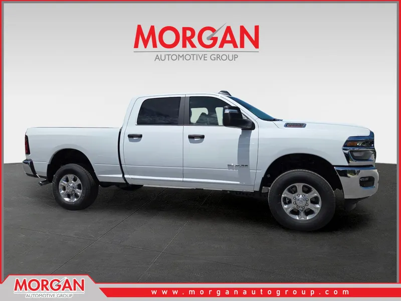 2026 Ram 2500 Big Horn in White — front three-quarter view