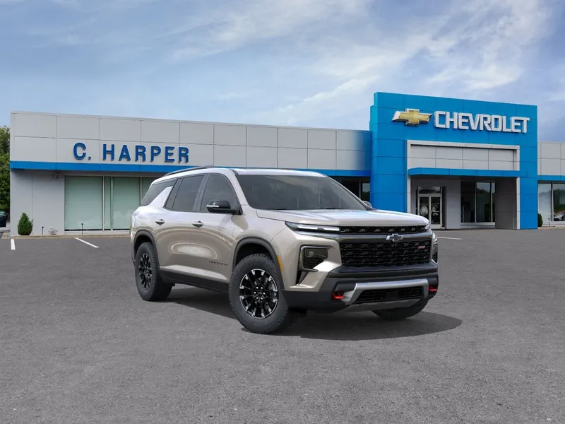 2026 Chevrolet Traverse Z71 in Sandstone Gray — front three-quarter view