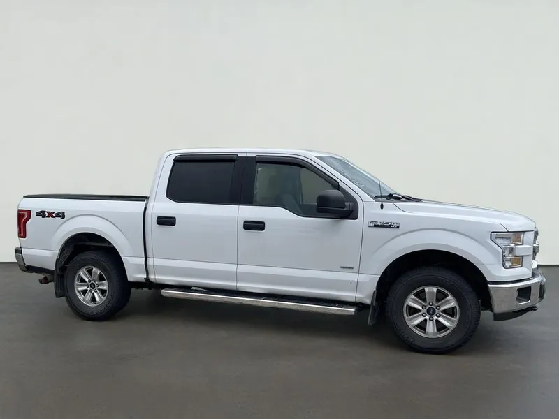2017 Ford F-150 XLT in White — front three-quarter view