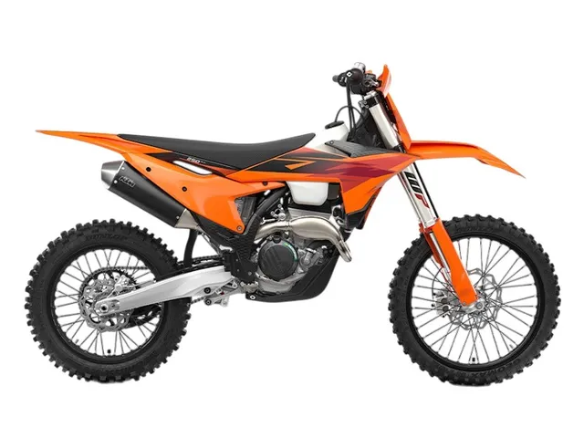 2027 KTM 250 XC-F — front three-quarter view