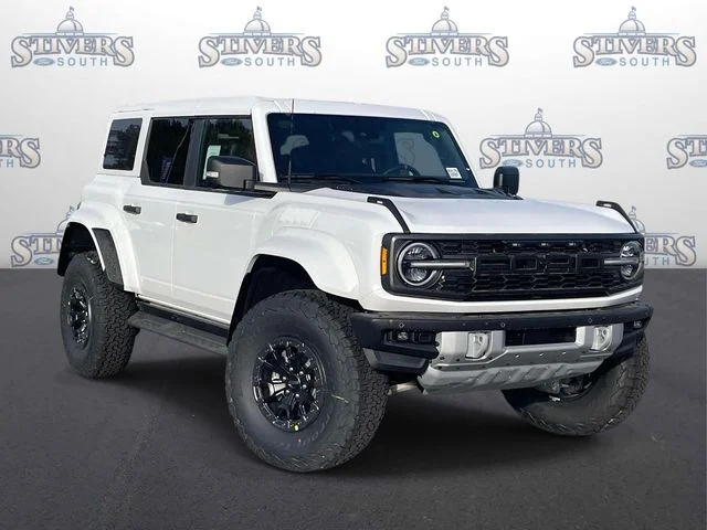 2026 Ford Bronco Raptor in White — front three-quarter view