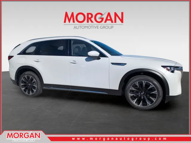 2026 Mazda CX-90 PHEV Premium Plus in Rhodium White Premium — front three-quarter view