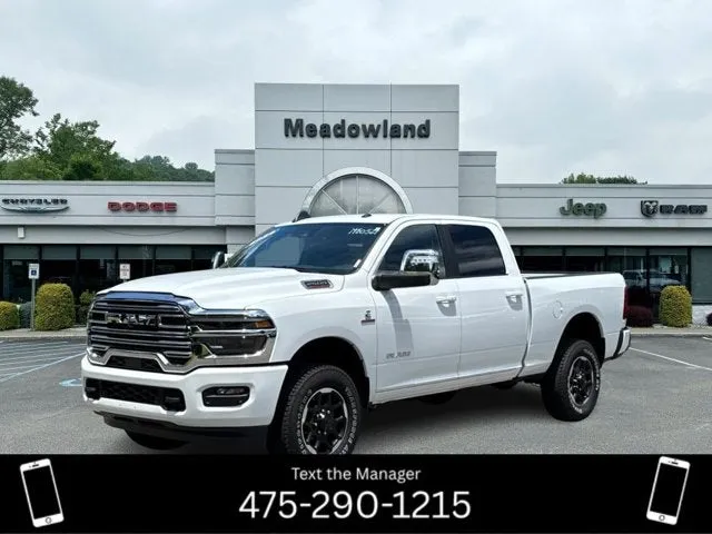 2026 RAM 2500 Laramie in Bright White Clearcoat — front three-quarter view