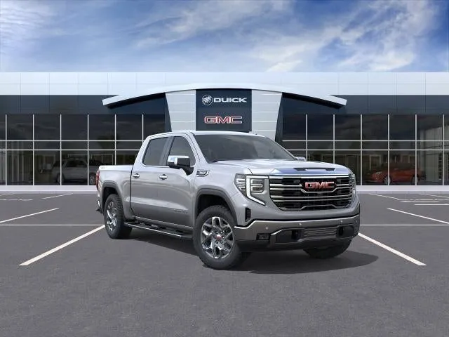 2026 GMC Sierra 1500 SLT in Sterling Metallic — front three-quarter view
