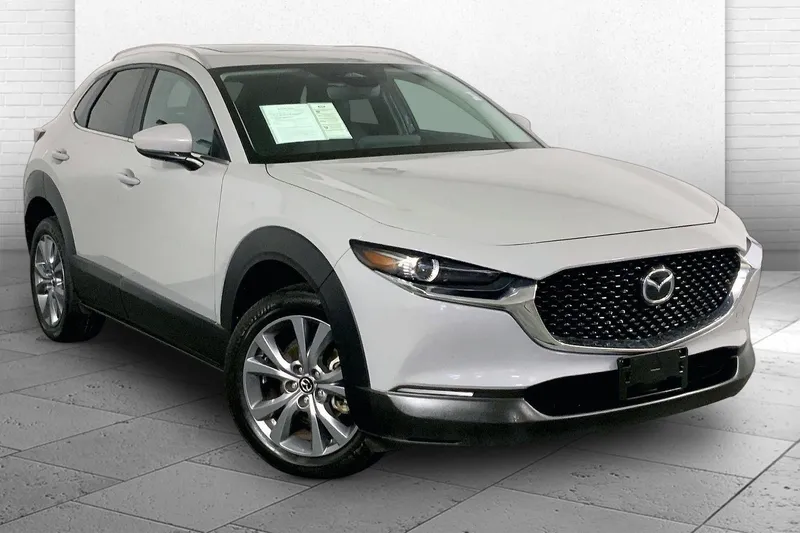 2025 Mazda Mazda CX-30 2.5 S Preferred Package in Aero Gray Metalli — front three-quarter view