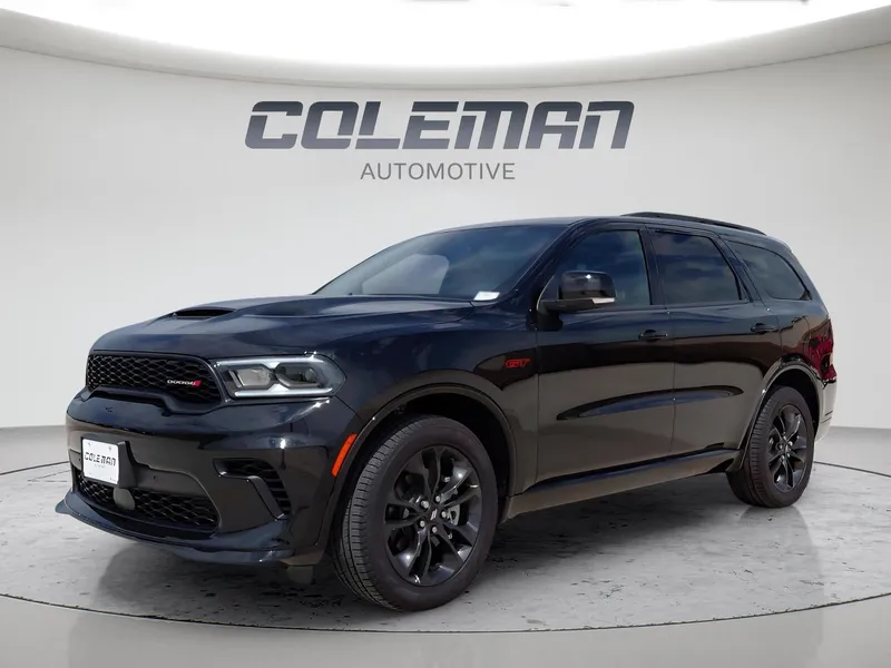 2026 Dodge Durango GT Plus in Diamond Black Clear-Coat Exterior Paint — front three-quarter view