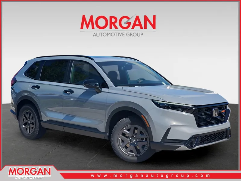 2026 Honda CR-V Hybrid TrailSport in Urban Gray Pearl — front three-quarter view