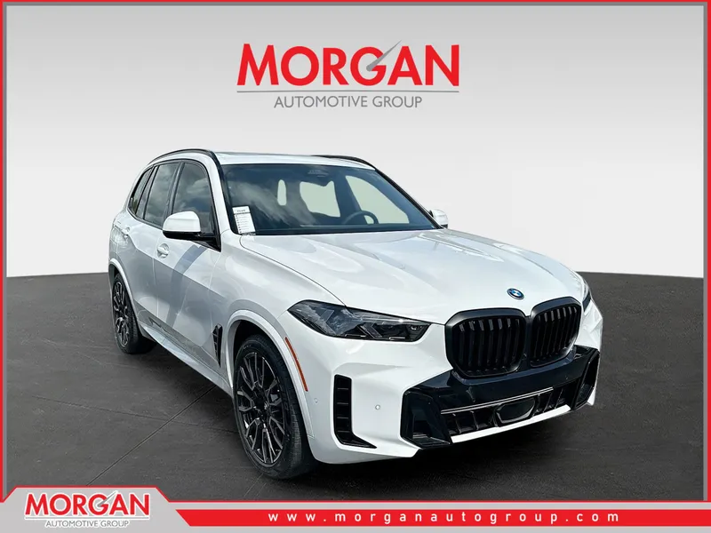 2026 BMW X5 xDrive50e in White — front three-quarter view