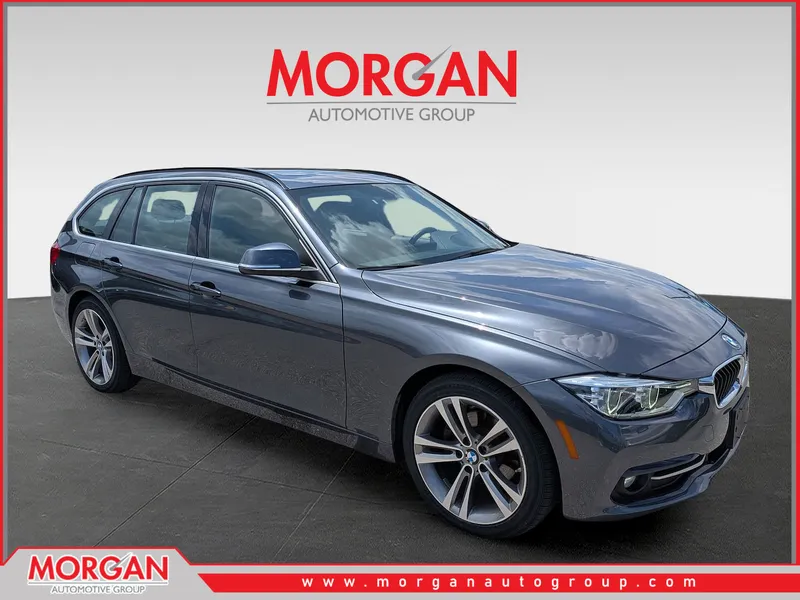 2018 BMW 3 Series 328d xDrive in Mineral Gray Metallic — front three-quarter view