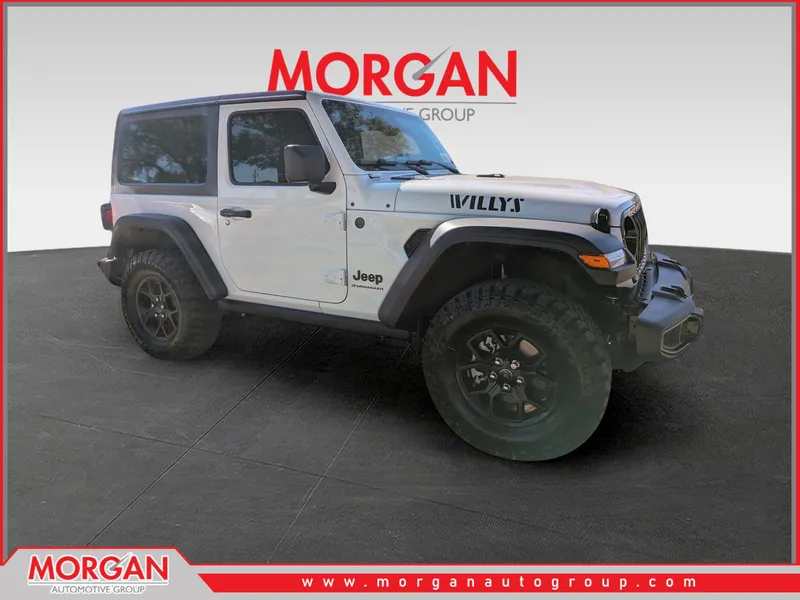 2026 Jeep Wrangler Willys in White — front three-quarter view