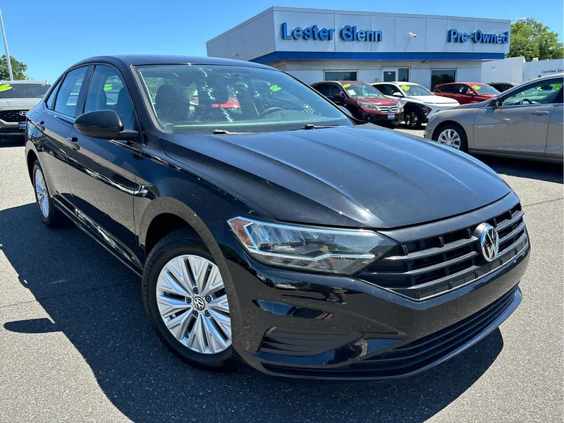2019 Volkswagen Jetta S in Black Uni — front three-quarter view