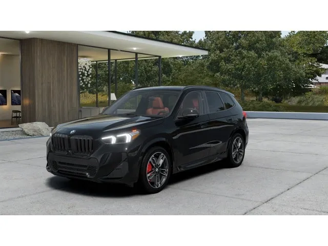 2027 BMW X1 Base in Black Sapphire Metallic — front three-quarter view