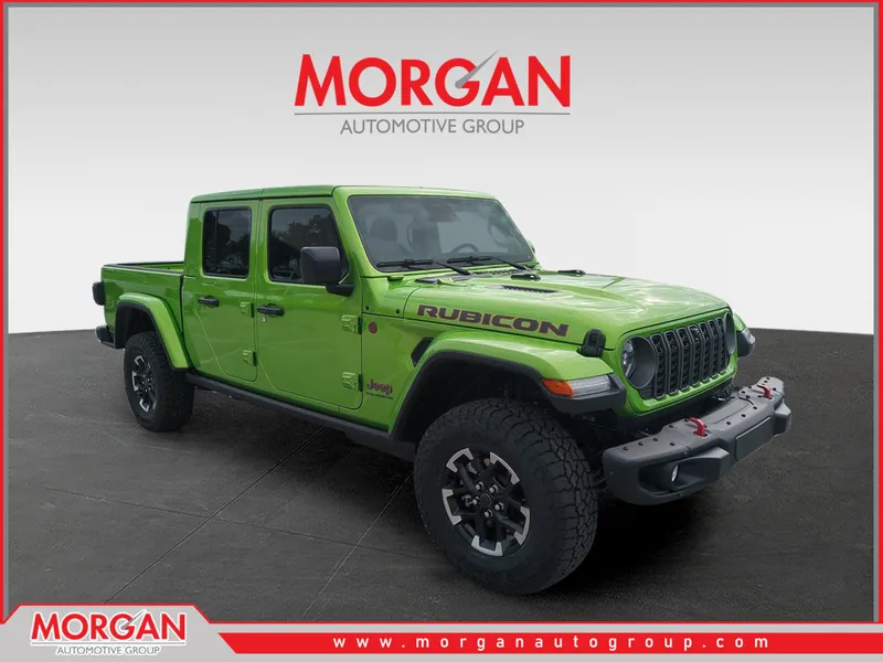 2026 Jeep Gladiator Rubicon in Green — front three-quarter view