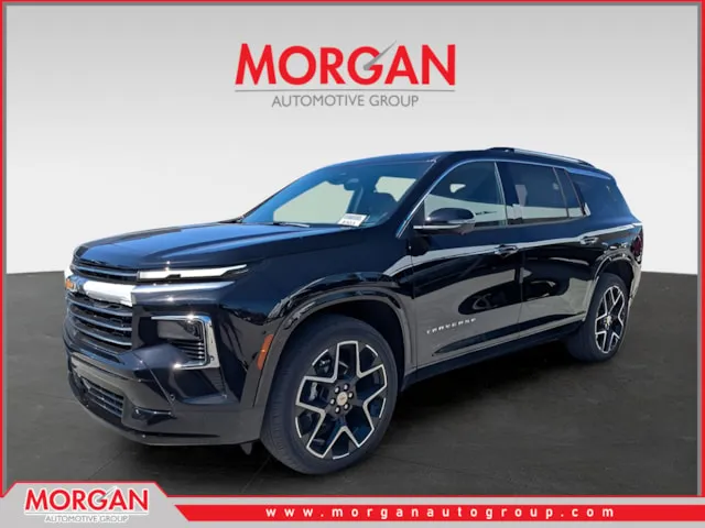 2026 Chevrolet Traverse High Country in Black — front three-quarter view