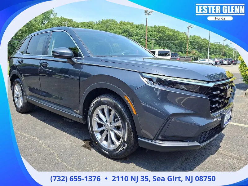 2023 Honda CR-V EX in Meteorite Gray Metallic — front three-quarter view