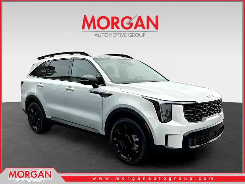 2026 Kia Sorento X-Line SX in Silver — front three-quarter view