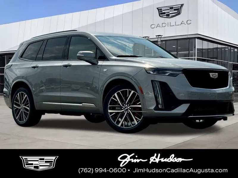 2024 Cadillac XT6 Sport in Silver Metallic — front three-quarter view