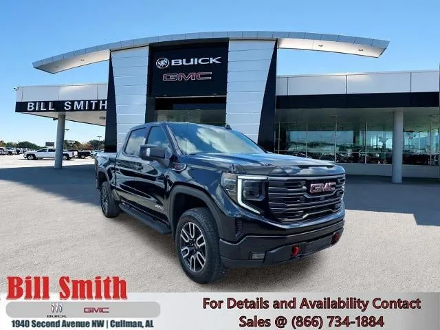 2026 GMC Sierra 1500 AT4 in Onyx Black — front three-quarter view