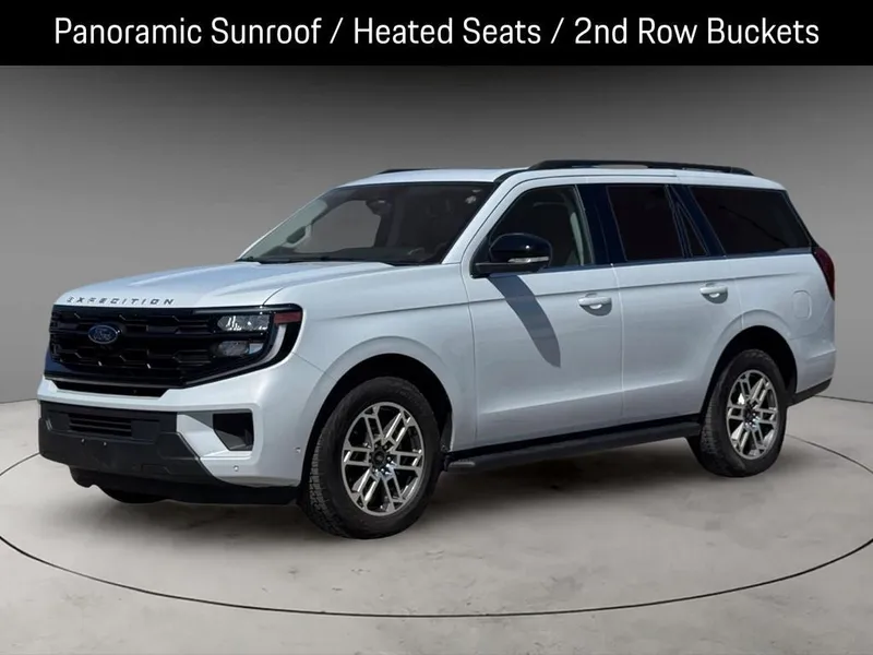 2025 Ford Expedition Active in Space Silver Metallic — front three-quarter view