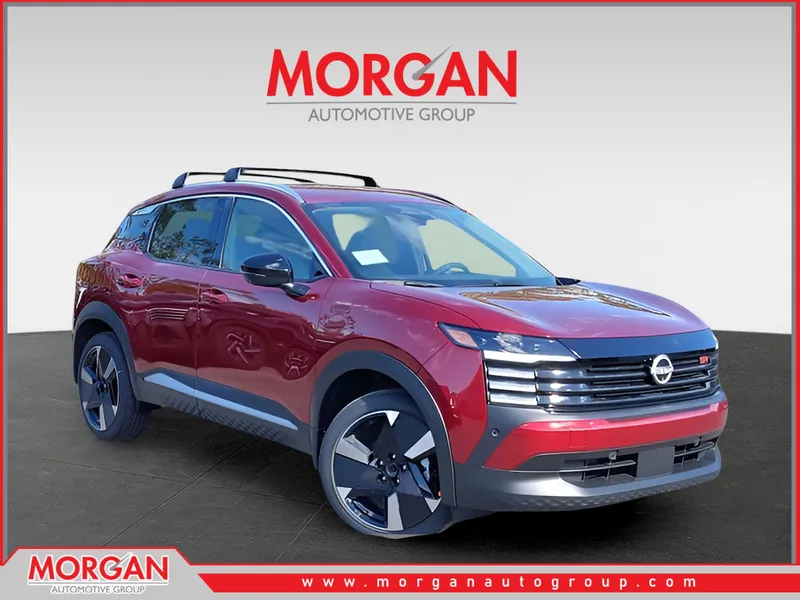 2026 Nissan Kicks SR in Red — front three-quarter view