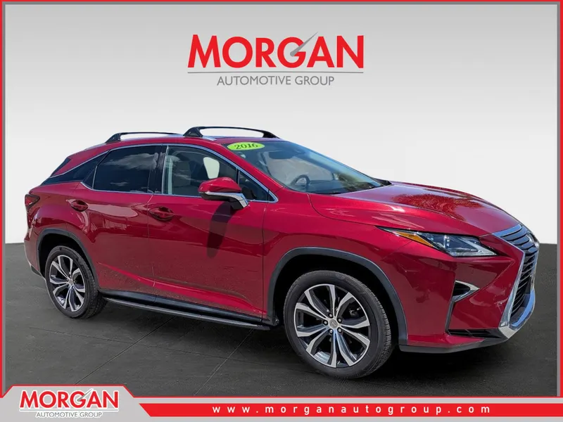 2016 Lexus RX 350 350 in Matador Red Mica — front three-quarter view