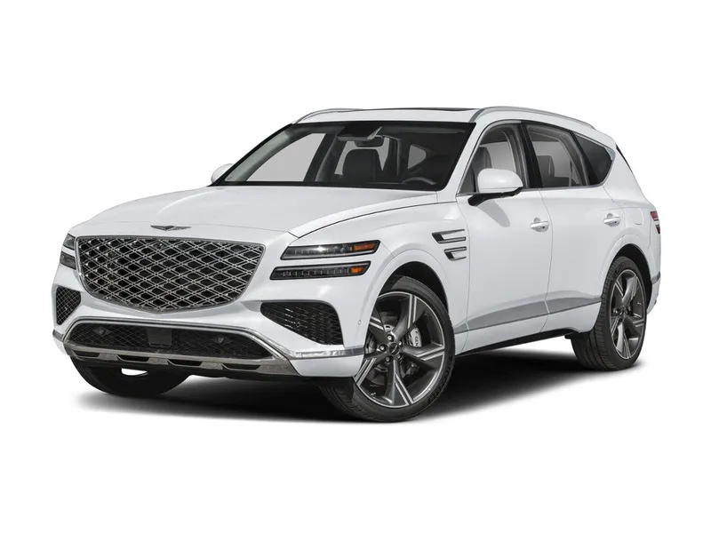2025 Genesis GV80 2.5T Advanced in Green — front three-quarter view