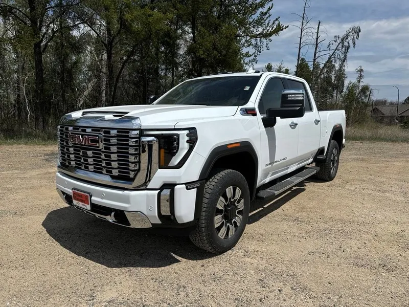 2026 GMC Sierra 3500 HD Denali in Summit White — front three-quarter view