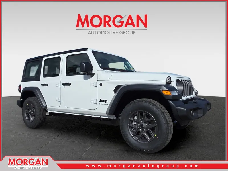 2026 Jeep Wrangler Sport in White/off-white — front three-quarter view