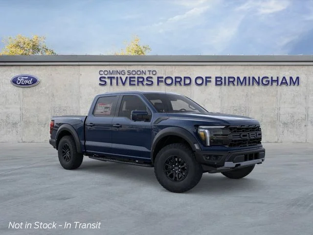 2026 Ford F-150 Raptor in Blue — front three-quarter view