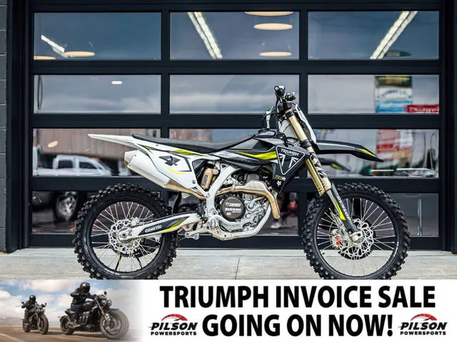 2025 Triumph TF450-RC Edition — front three-quarter view