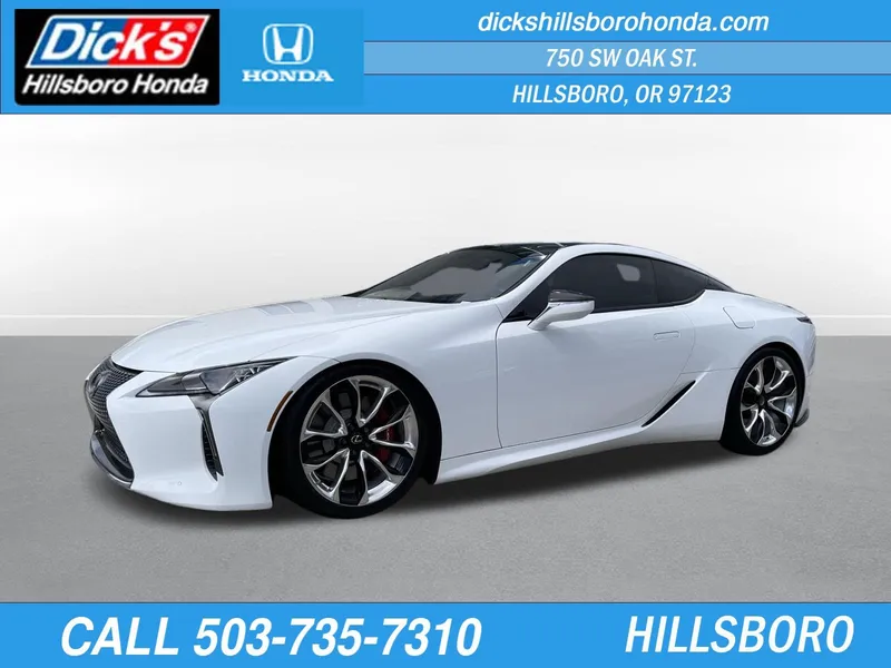 2018 Lexus LC LC 500 in Ultra White — front three-quarter view
