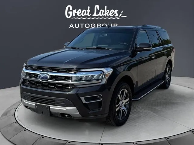 2022 Ford Expedition Limited in Dark Matter Metallic — front three-quarter view