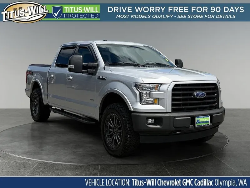 2017 Ford F-150 XLT in Black — front three-quarter view