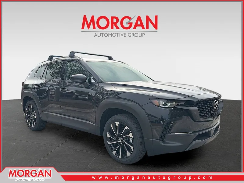 2026 Mazda CX-50 Hybrid Premium Plus in Black — front three-quarter view