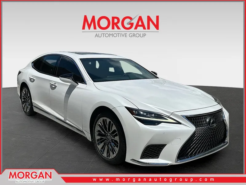 2023 Lexus LS 500 Base in White — front three-quarter view