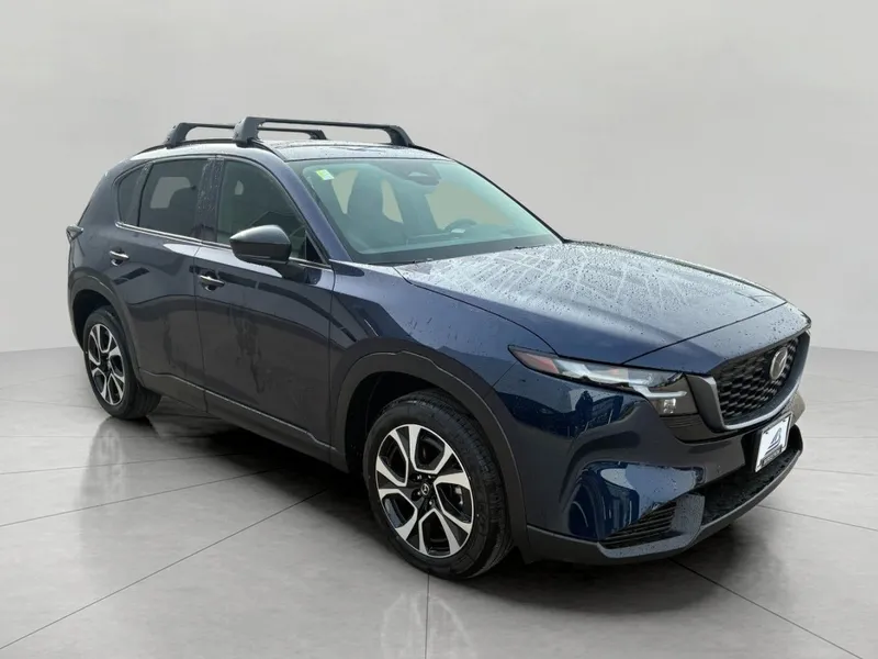 2026 Mazda Mazda CX-5 2.5 S Preferred AWD in Navy Blue Mica — front three-quarter view