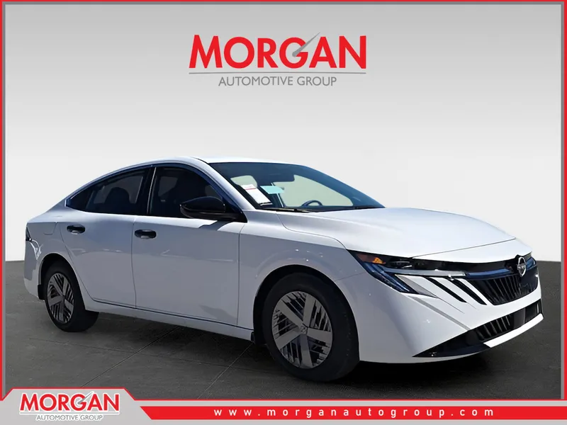 2026 Nissan Sentra S in White — front three-quarter view