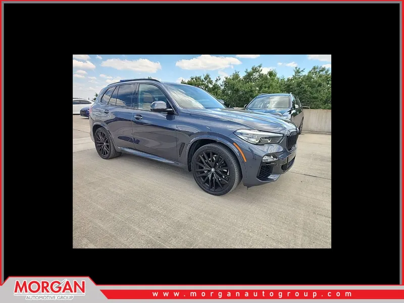 2021 BMW X5 sDrive40i in Arctic Gray Metallic — front three-quarter view
