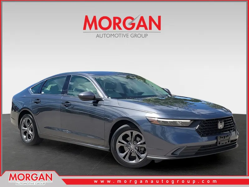 2023 Honda Accord Sedan EX in Meteorite Gray Metallic — front three-quarter view