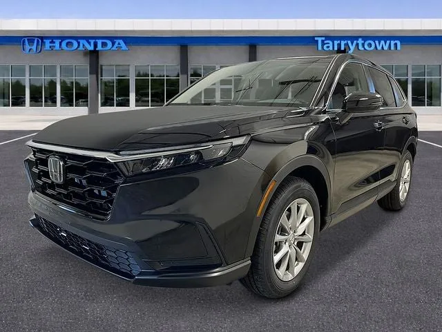 2026 Honda CR-V AWD EX in Crystal Black Pearl — front three-quarter view