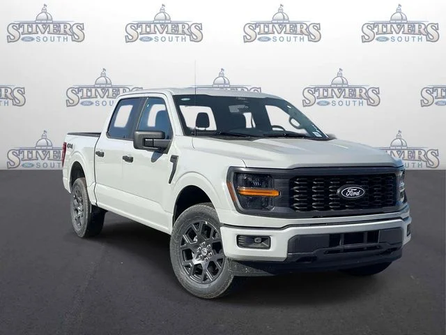 2026 Ford F-150 STX in White — front three-quarter view